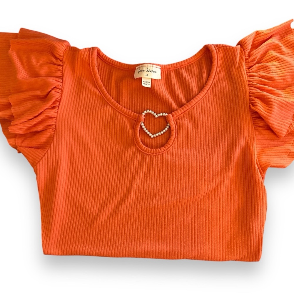 Free Kisses Detailed Short Sleeve Blouse